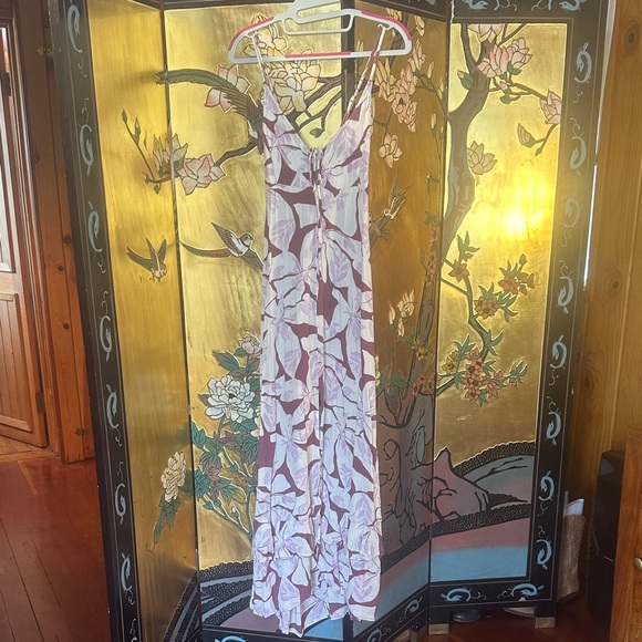 Floral Maxi Dress with Spaghetti Straps - Picture 1 of 3